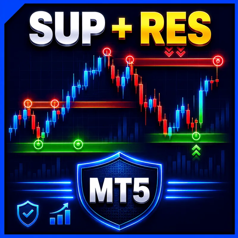 Support Resistance, indicador automático de suportes e resistências para MT5